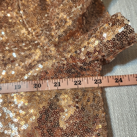 Lulu's Light The Night New Tags Rose Gold Sequin T Shirt Dress Swift Vibe - Picture 6 of 13